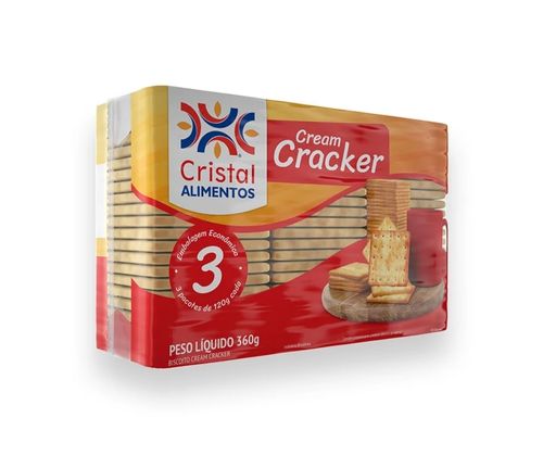 Biscoito Cristal Cream Cracker 360g