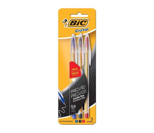 Caneta BIC Cristal 3X1