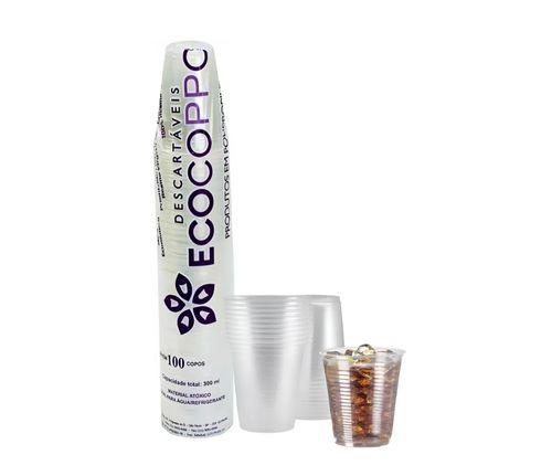 Copo Descartável 300ml 100x1 Ecocopo