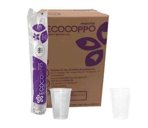 Copo Descartável PP 200ml 100x1 Ecocoppo