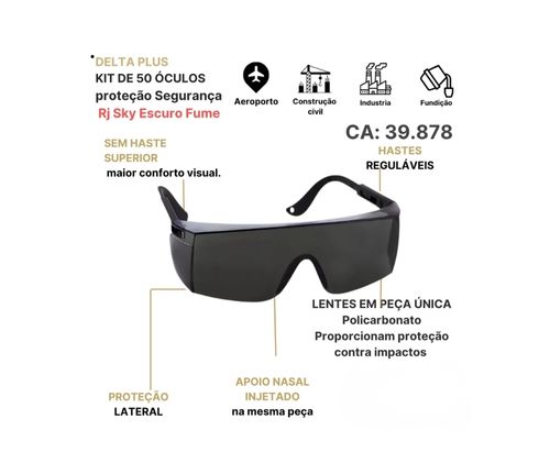 Óculos Segurança Sky Fume Deltaplus