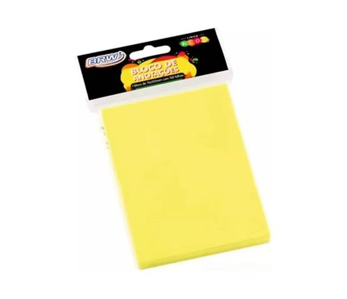 Recado Auto Adesivo 76x102 Amarelo BA7501 BRW