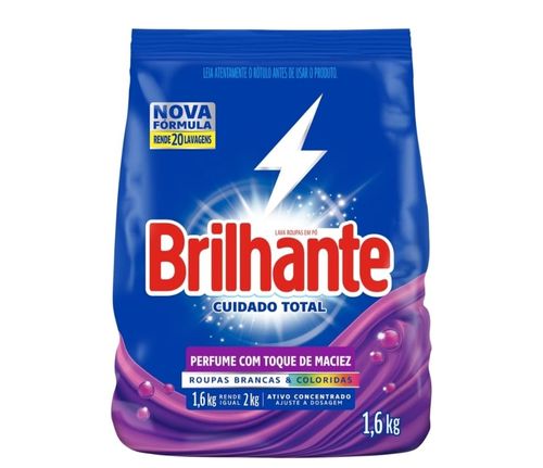 Sabão em Pó Brilhante Sachê 1,6kg