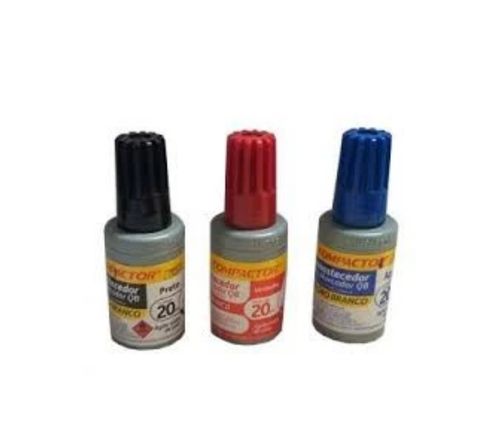 Tinta Pincel Marcador Quadro Branco Vermelho 20ml Compactor